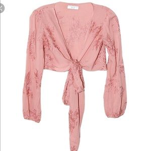 Flynn Skye Embroidered Long Sleeve That's A Wrap